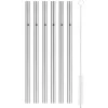 Bar- & Weinzubehör | WMF Baric Trinkhalm-Set Cromargan®, 18 cm, 6-teilig plus mit Reinigungsbürste