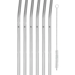 Bar- & Weinzubehör | WMF BaricTrinkhalm-Set aus Cromargan®, 24 cm, 6-teilig plus Reinigungsbürste