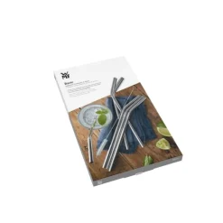 Bar- & Weinzubehör | WMF BaricTrinkhalm-Set aus Cromargan®, 24 cm, 6-teilig plus Reinigungsbürste