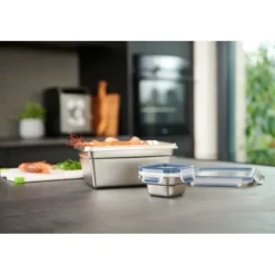Vorratsdosen | WMF EMSA CLIP & CLOSE Edelstahl Frischhaltedose 2,0 l N11506