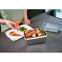 Vorratsdosen | WMF EMSA CLIP & CLOSE Edelstahl Frischhaltedose 2,0 l N11506