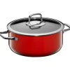 Töpfe | WMF Fusiontec Compact Bratentopf mit Glasdeckel, 24 cm, Red