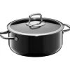 Töpfe | WMF Fusiontec Compact Bratentopf mit Glasdeckel, 24 cm, Black