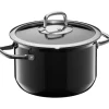 Töpfe | WMF Fusiontec Compact Kochtopf mit Glasdeckel, 22 cm, Black