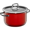 Töpfe | WMF Fusiontec Compact Kochtopf mit Glasdeckel, 22 cm, Red