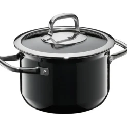Töpfe | WMF Fusiontec Compact Kochtopf mit Glasdeckel, 18 cm, Black