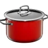 Töpfe | WMF Fusiontec Compact Kochtopf mit Glasdeckel, 24 cm, Red
