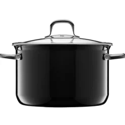 Töpfe | WMF Fusiontec Compact Kochtopf mit Glasdeckel, 24 cm, Black