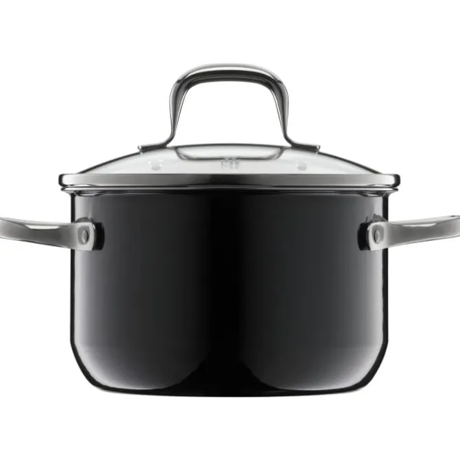 Töpfe | WMF Fusiontec Essential Kochtopf mit Deckel, 16 cm, Black