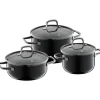 Töpfe | WMF Fusiontec Essential Topf-Set, 3-teilig, Black