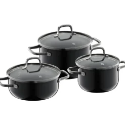 Töpfe | WMF Fusiontec Essential Topf-Set, 3-teilig, Black
