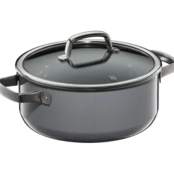 Töpfe | WMF Fusiontec Mineral Bratentopf mit Glasdeckel, 24 cm, Platinum