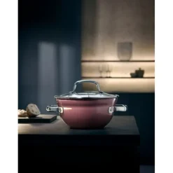Töpfe | WMF Fusiontec Mineral Kochschüssel mit Glasdeckel, 24 cm, Rose Quartz