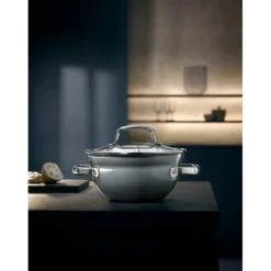 Töpfe | WMF Fusiontec Mineral Kochschüssel mit Glasdeckel, 20 cm, Platinum