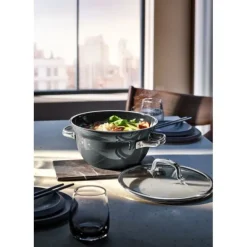 Töpfe | WMF Fusiontec Mineral Kochschüssel mit Glasdeckel, 24 cm, Platinum