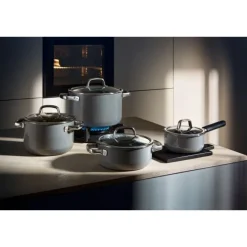 Töpfe | WMF Fusiontec Mineral Kochtopf mit Glasdeckel, 20 cm, Platinum