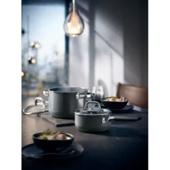 Töpfe | WMF Fusiontec Mineral Kochtopf mit Glasdeckel, 20 cm, Platinum
