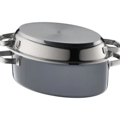 Töpfe | WMF Fusiontec Mineral Multi-Bräter mit Edelstahldeckel, 38 cm, Platinum