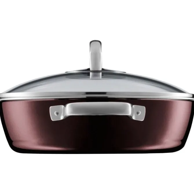 Pfannen | WMF Fusiontec Mineral Schmorpfanne mit Glasdeckel, 24 cm, Rose Quartz