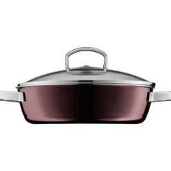 Pfannen | WMF Fusiontec Mineral Schmorpfanne mit Glasdeckel, 28 cm, Rose Quartz