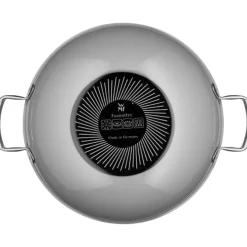 Pfannen | WMF Fusiontec Mineral Wok mit Glasdeckel, 32 cm, Platinum