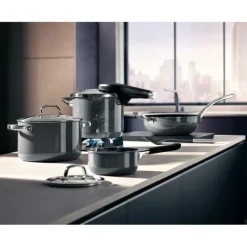 Schnellkochtöpfe | WMF Fusiontec Perfect Premium Schnellkochtopf, 22 cm, 6,5 Liter, Platinum