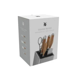 Küchenmesser | WMF Grand Wood Messer-Set mit FlexTec Messerblock, 6-teilig