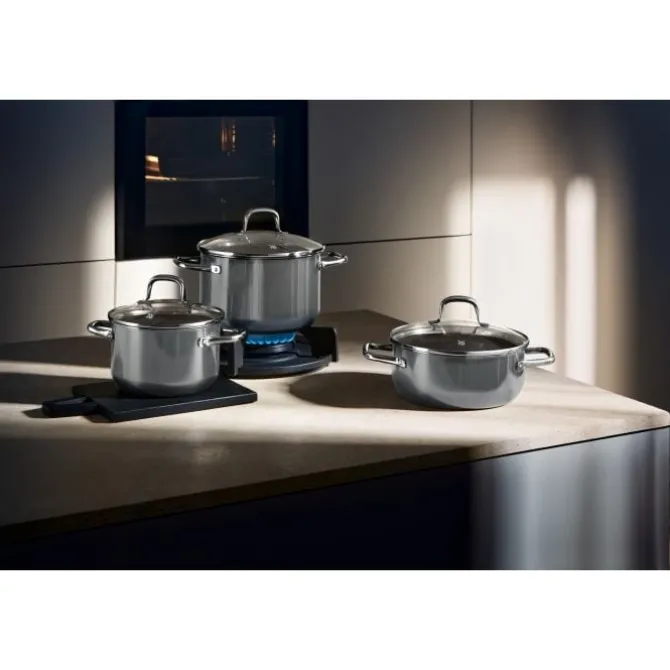 Töpfe | WMF Fusiontec Essential Kochtopf mit Deckel, 16 cm, Calm Grey