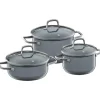 Töpfe | WMF Fusiontec Essential Topf-Set, 3-teilig, Calm Grey