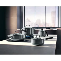 Töpfe | WMF Fusiontec Mineral Kochtopf mit Deckel, 16cm, Platinum