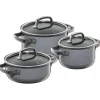 Töpfe | WMF Fusiontec Mineral Topf-Set, 3-teilig, Platinum