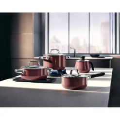 Töpfe | WMF Fusiontec Mineral Topf-Set 3-teilig, Rose Quartz